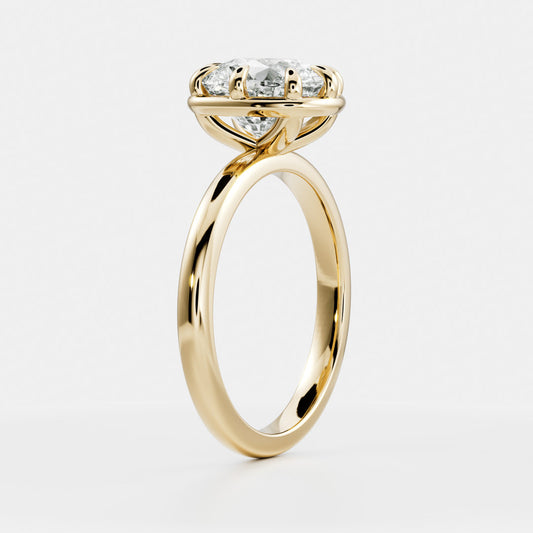 Solitaire- 1.0 CT Oval Moissanite Engagement Ring