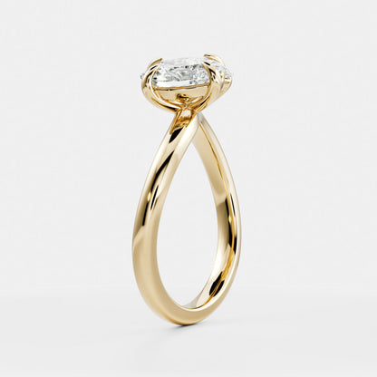 Solitaire- 1.0 CT Oval Moissanite Engagement Ring