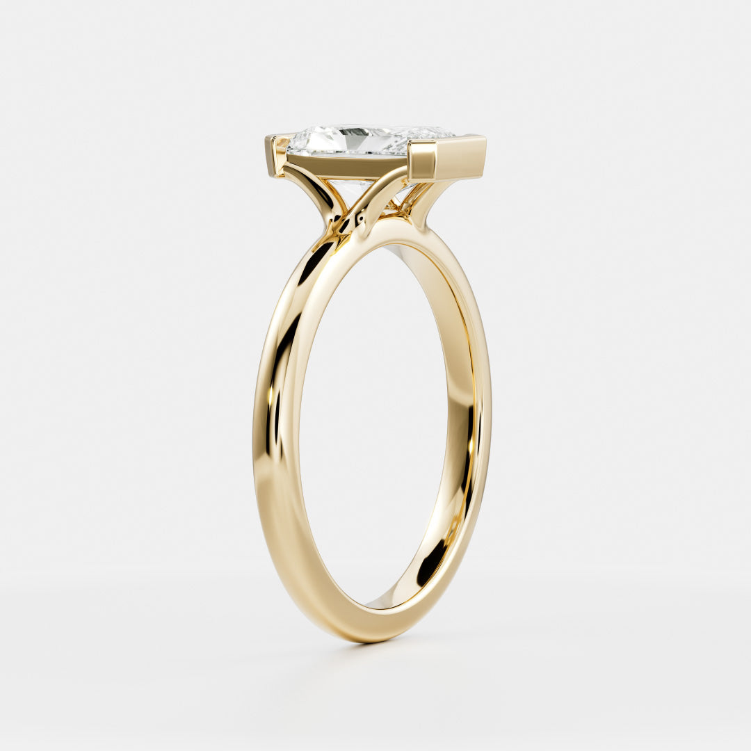 Solitaire- 1.0 CT Oval Moissanite Engagement Ring