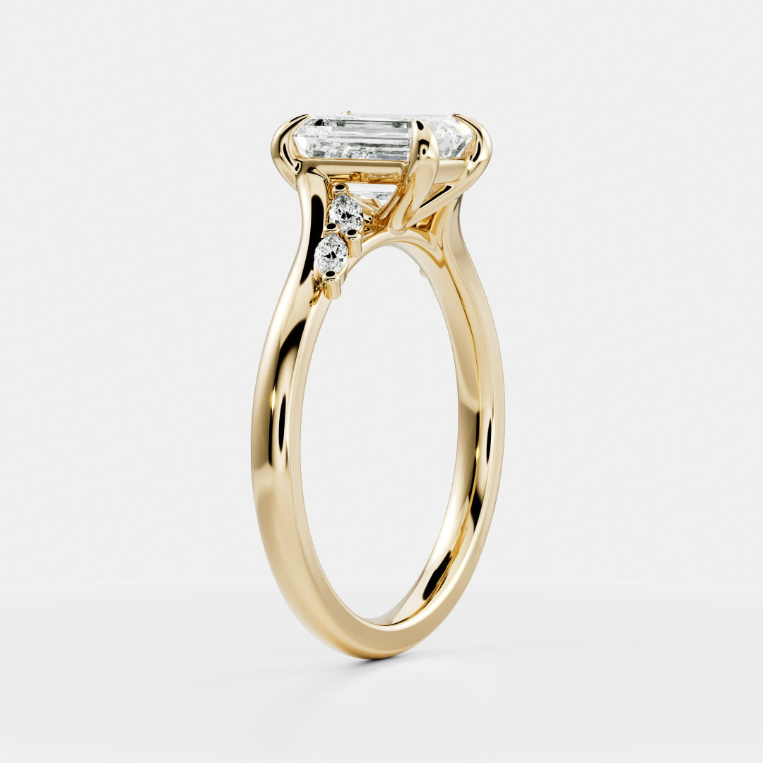 Solitaire- 1.0 CT Oval Moissanite Engagement Ring