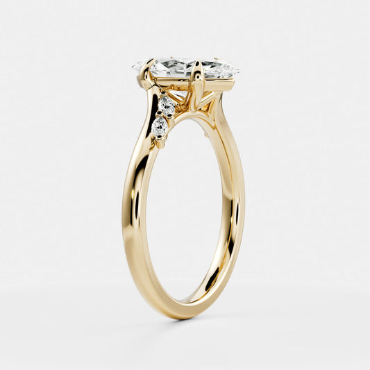 Solitaire-Oval Lab Grown Diamond Engagement Ring