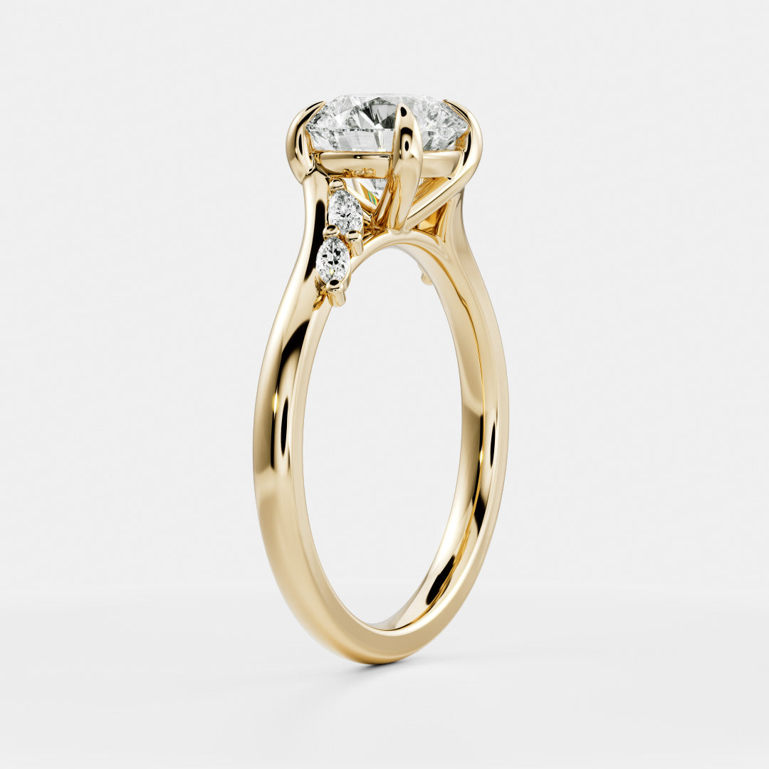 Solitaire- 1.0 CT Oval Moissanite Engagement Ring