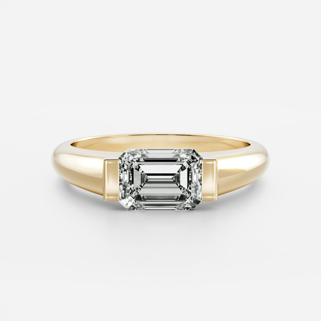 Solitaire- 1.0 CT Oval Moissanite Engagement Ring