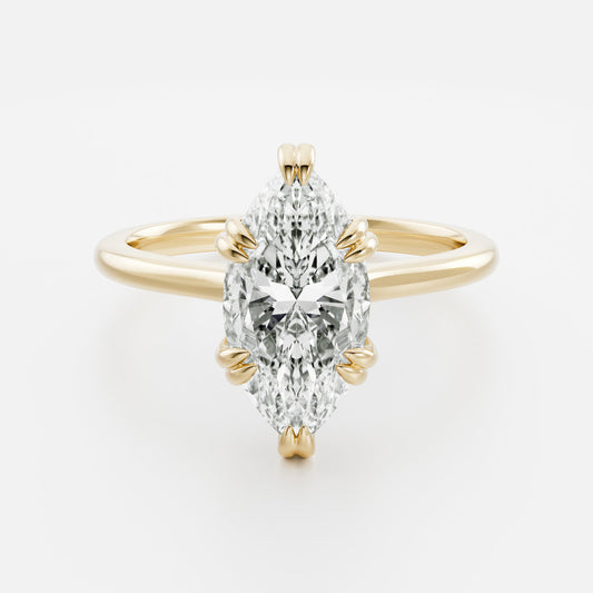 Solitaire- 1.0 CT Oval Moissanite Engagement Ring