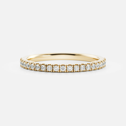 Half Eternity- 0.20 CT Oval Moissanite Wedding Band