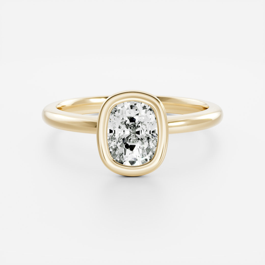 Solitaire- 1.0 CT Oval Moissanite Engagement Ring