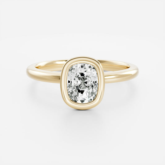 Solitaire- 1.0 CT Oval Moissanite Engagement Ring