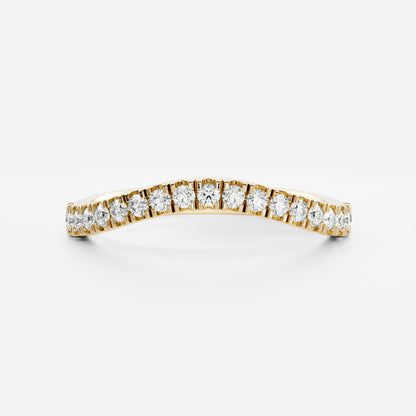 Half Eternity- 0.20 CT Oval Moissanite Wedding Band