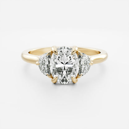 Solitaire-Oval Lab Grown Diamond Engagement Ring