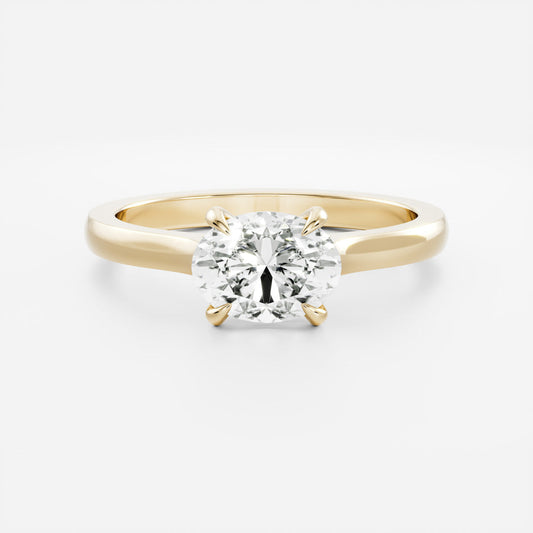 Solitaire-Oval Lab Grown Diamond Engagement Ring