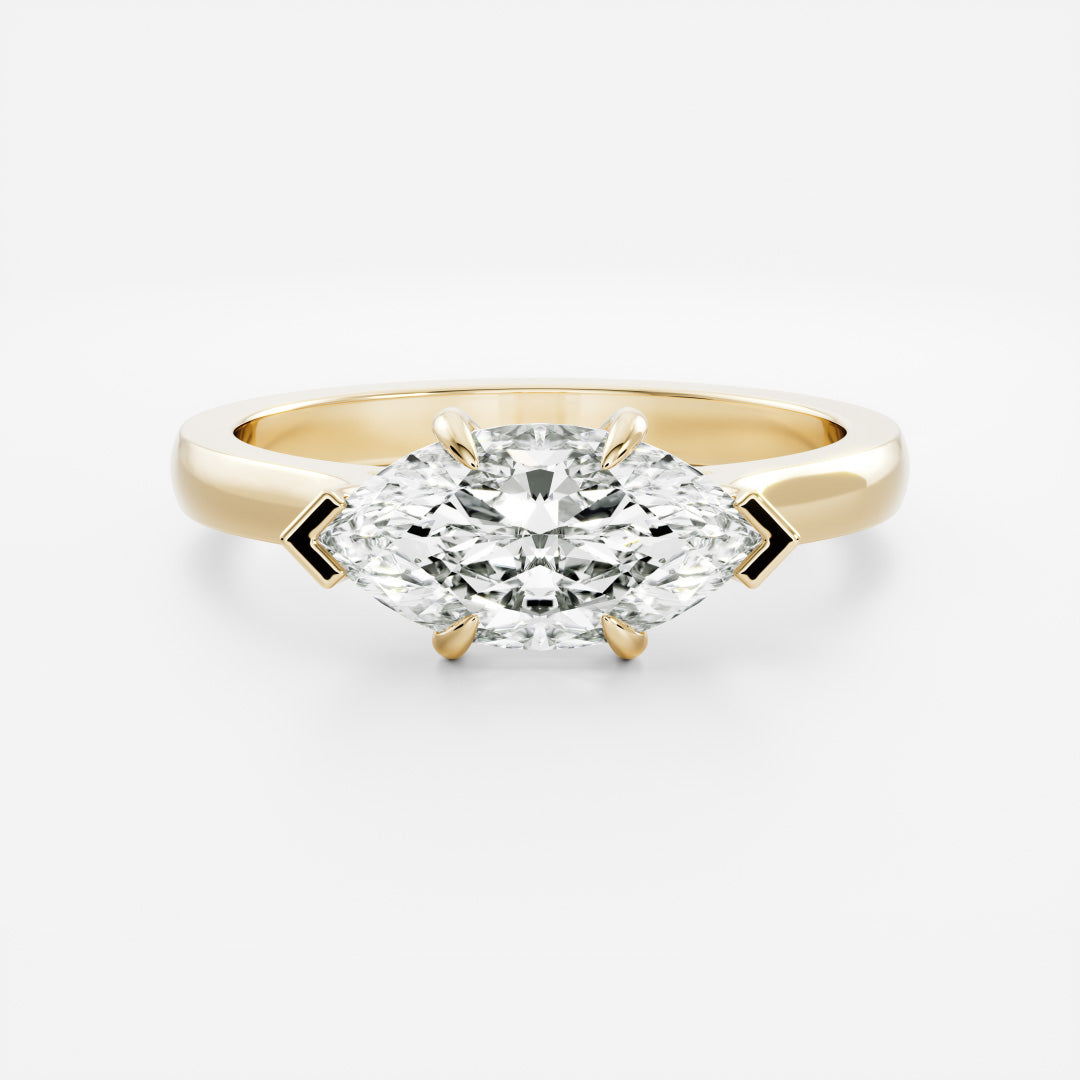 Solitaire- 1.0 CT Oval Moissanite Engagement Ring