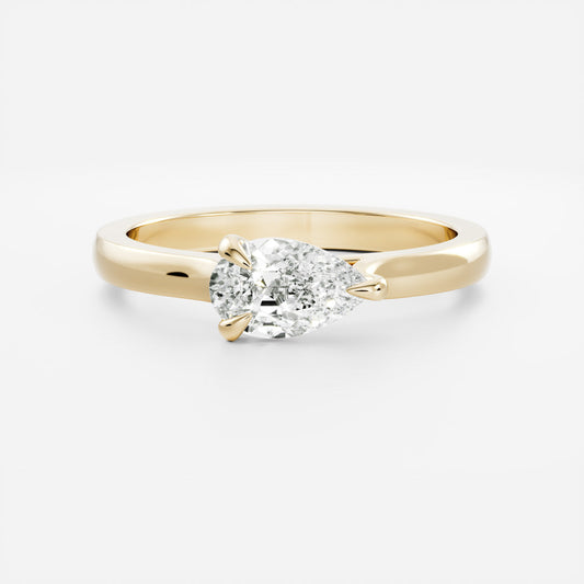 Solitaire- 1.0 CT Oval Moissanite Engagement Ring