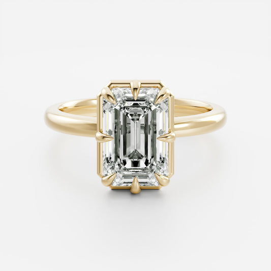Solitaire- 1.0 CT Oval Moissanite Engagement Ring