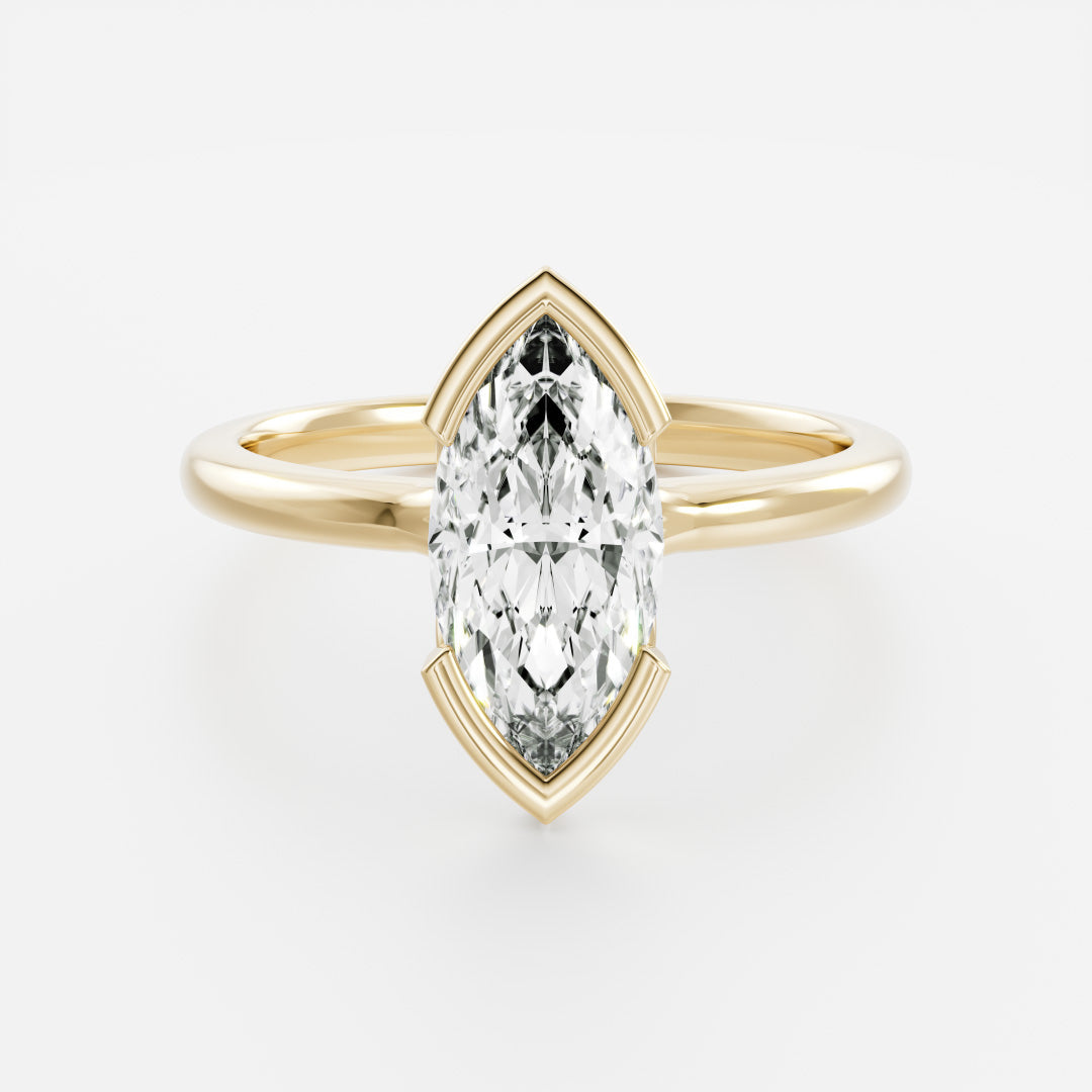 Solitaire- 1.0 CT Oval Moissanite Engagement Ring