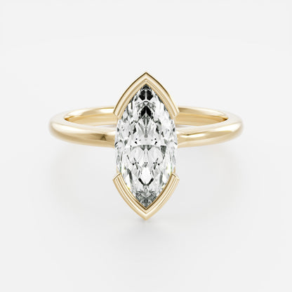 Solitaire- 1.0 CT Oval Moissanite Engagement Ring