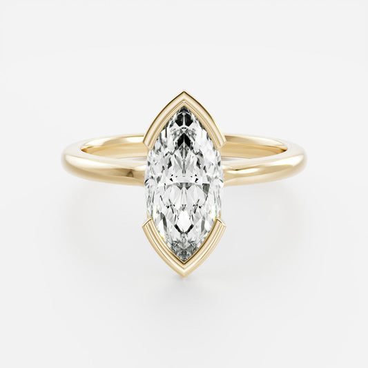 Solitaire- 1.0 CT Oval Moissanite Engagement Ring