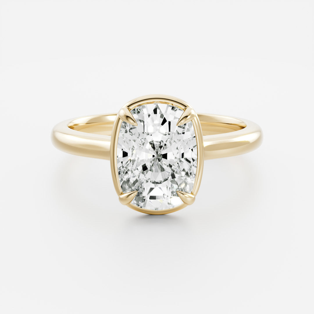 Solitaire- 1.0 CT Oval Moissanite Engagement Ring