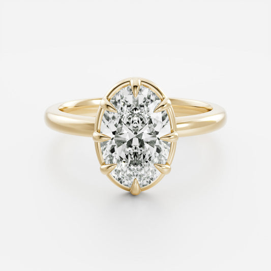 Solitaire-Oval Lab Grown Diamond Engagement Ring
