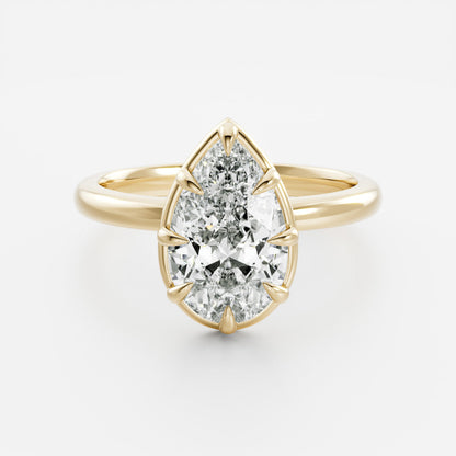 Solitaire-Oval Lab Grown Diamond Engagement Ring