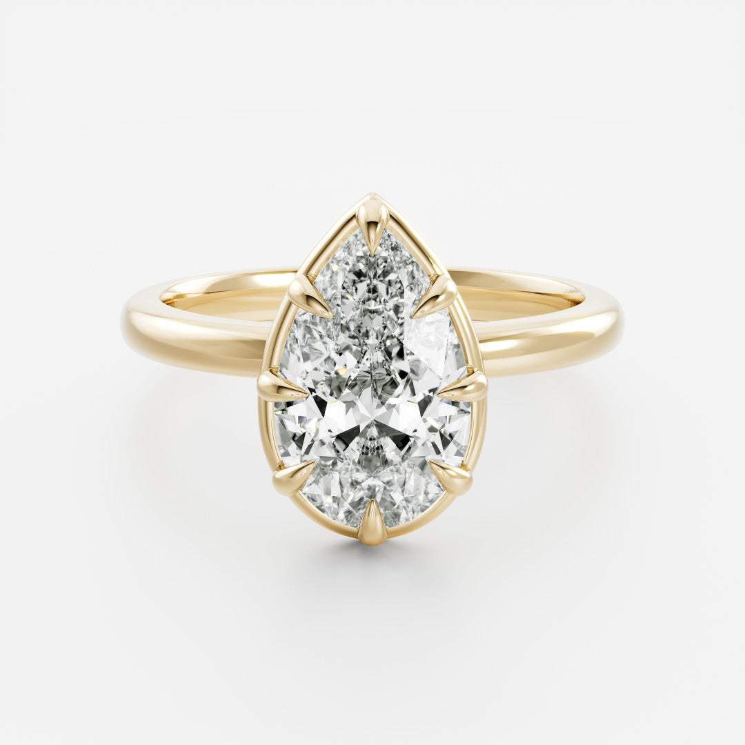 Solitaire- 1.0 CT Oval Moissanite Engagement Ring