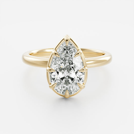 Solitaire- 1.0 CT Oval Moissanite Engagement Ring