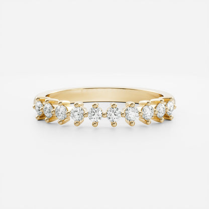 Half Eternity- 0.21 CT Round Moissanite Wedding Band