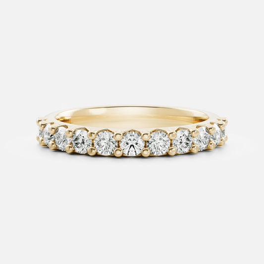 Half Eternity- 0.20 CT Oval Moissanite Wedding Band