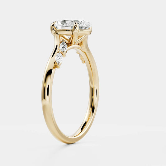 Solitaire-Oval Lab Grown Diamond Engagement Ring