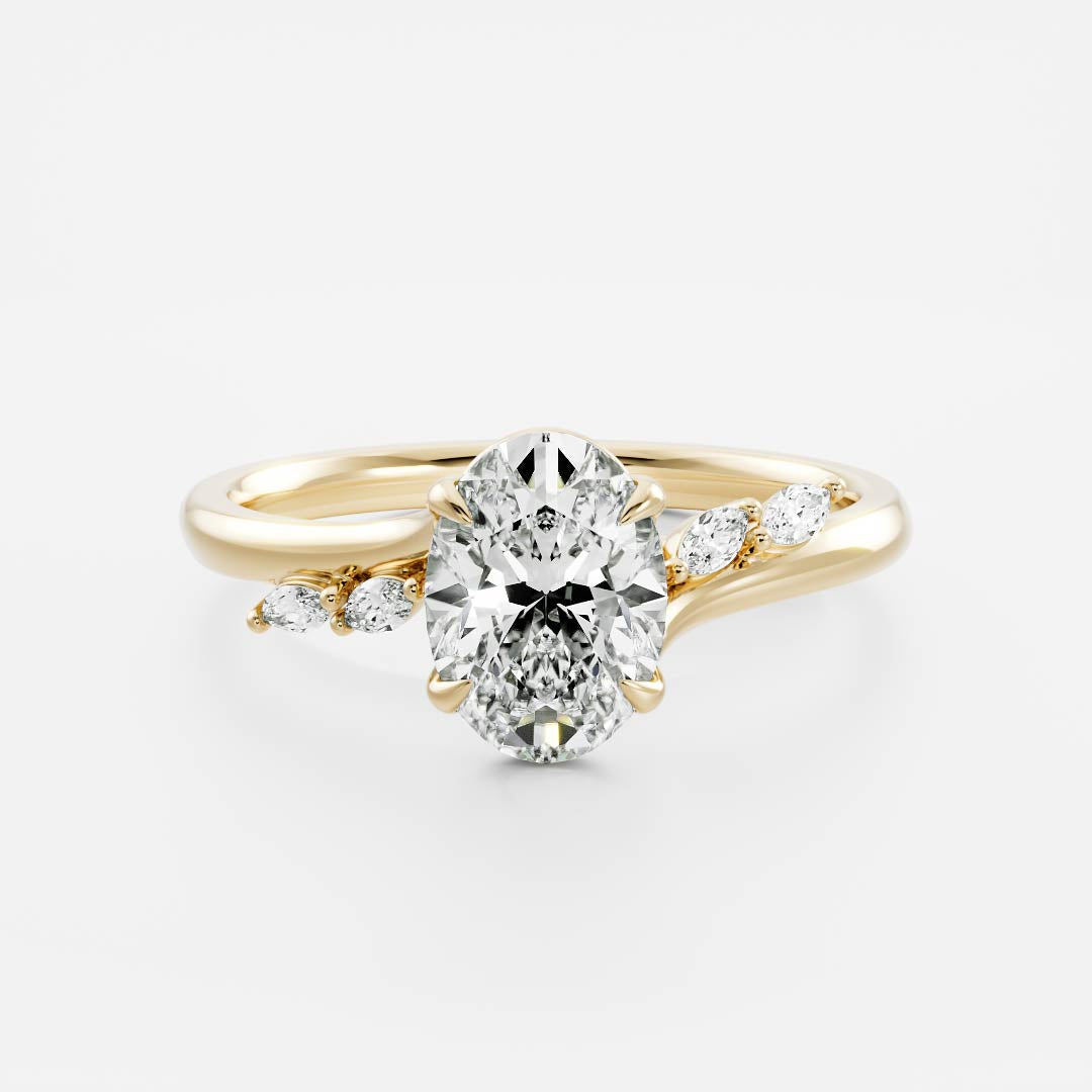 Solitaire-Oval Lab Grown Diamond Engagement Ring
