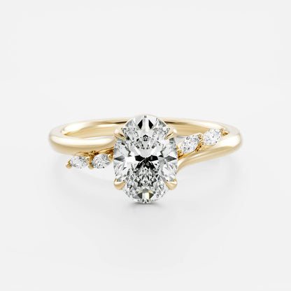 Solitaire-Oval Lab Grown Diamond Engagement Ring