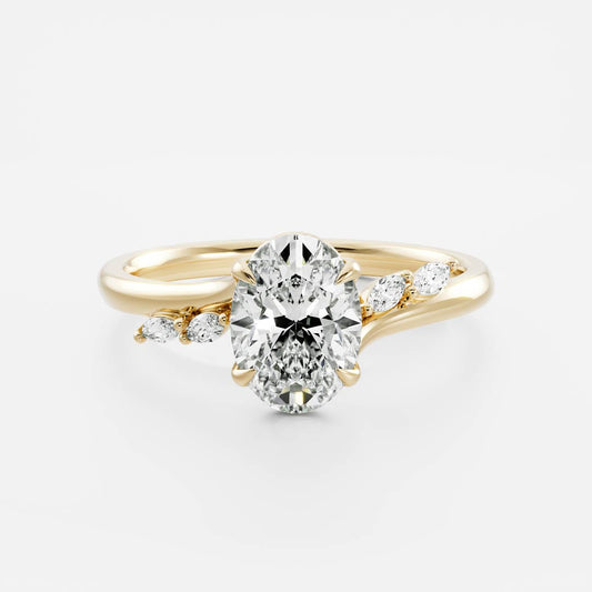 Solitaire-Oval Lab Grown Diamond Engagement Ring