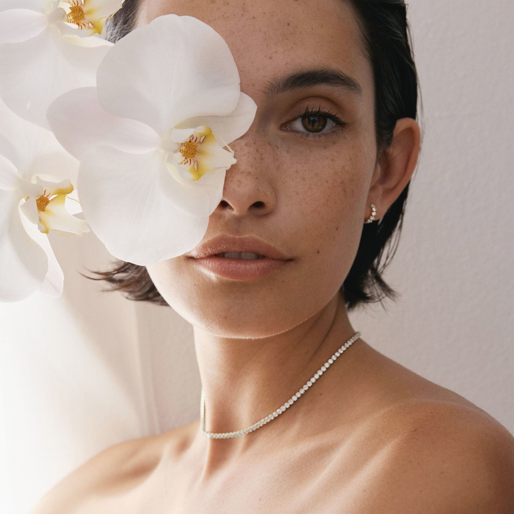Eternal Elegance: 1 TCW Lab-Grown Round Diamond Tennis Necklace 7