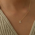 Load image into Gallery viewer, 0.20 TCW Round Lab-Grown Diamond Leo Zodiac Pendant Necklace
