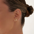 Load image into Gallery viewer, 0.05 TCW Round Lab-Grown Diamond Alphabet Initial Stud Earrings
