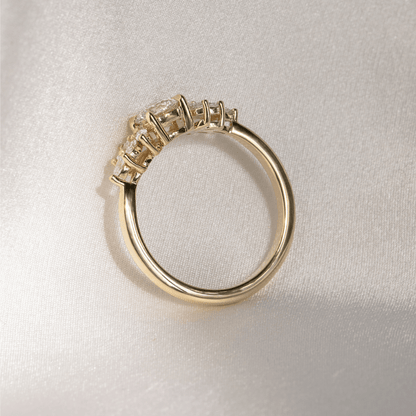 Cluster-Round Lab Grown Diamond Engagement Ring