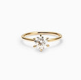 Load image into Gallery viewer, 1.0 CT Round Lab-Grown Diamond Solitaire Ring in Classic Gold Setting
