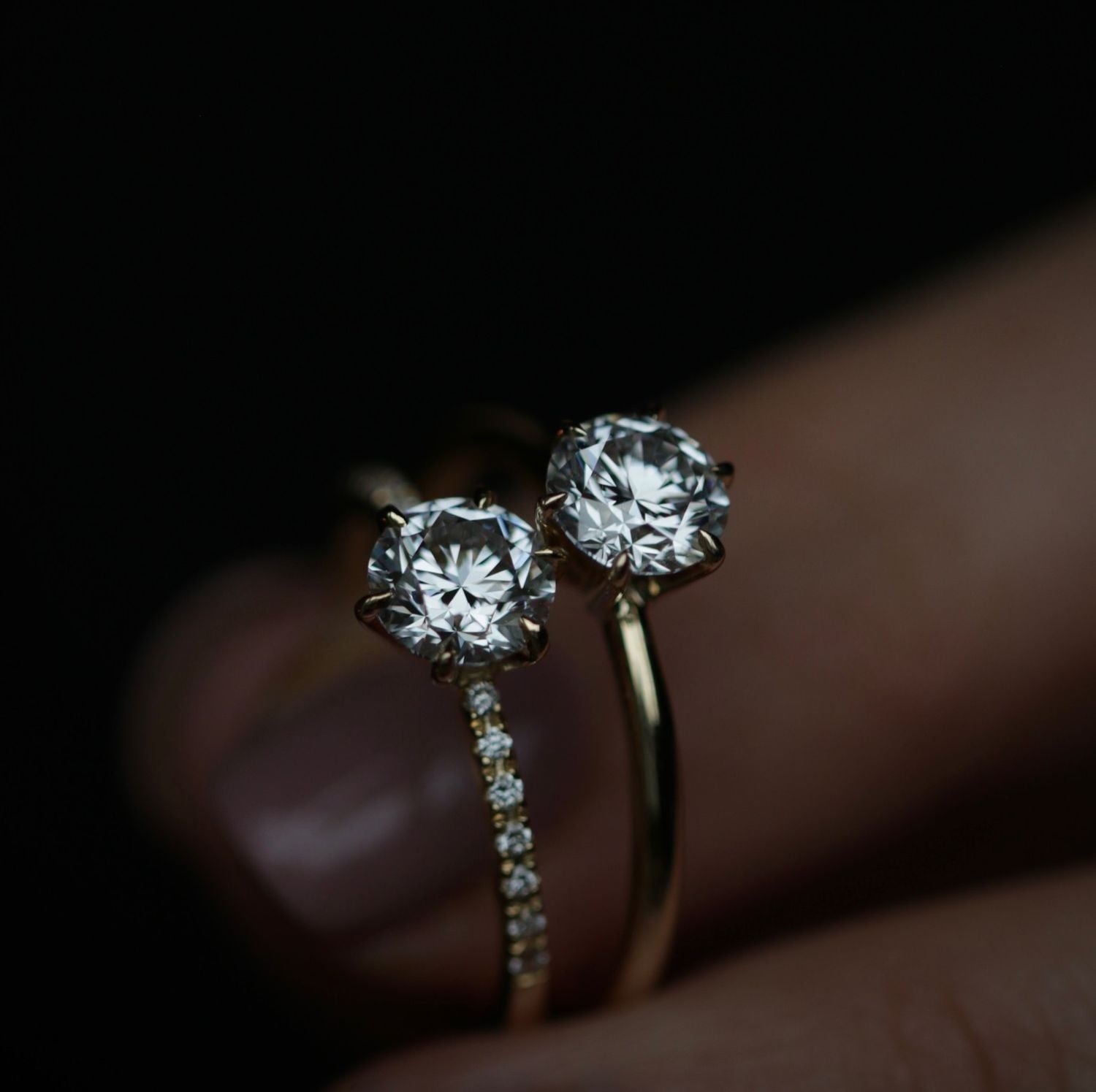 Eternal Elegance: 0.70 CT Round Lab-Grown Diamond Pave Engagement Ring