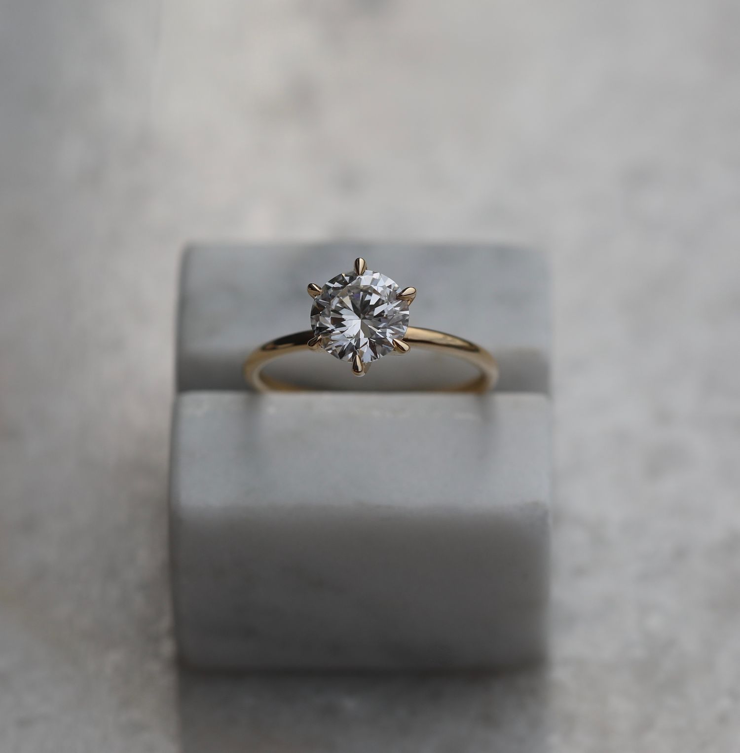 1.5 CT Round Lab-Grown Diamond Solitaire Engagement Ring in Elegant Gold Setting 1