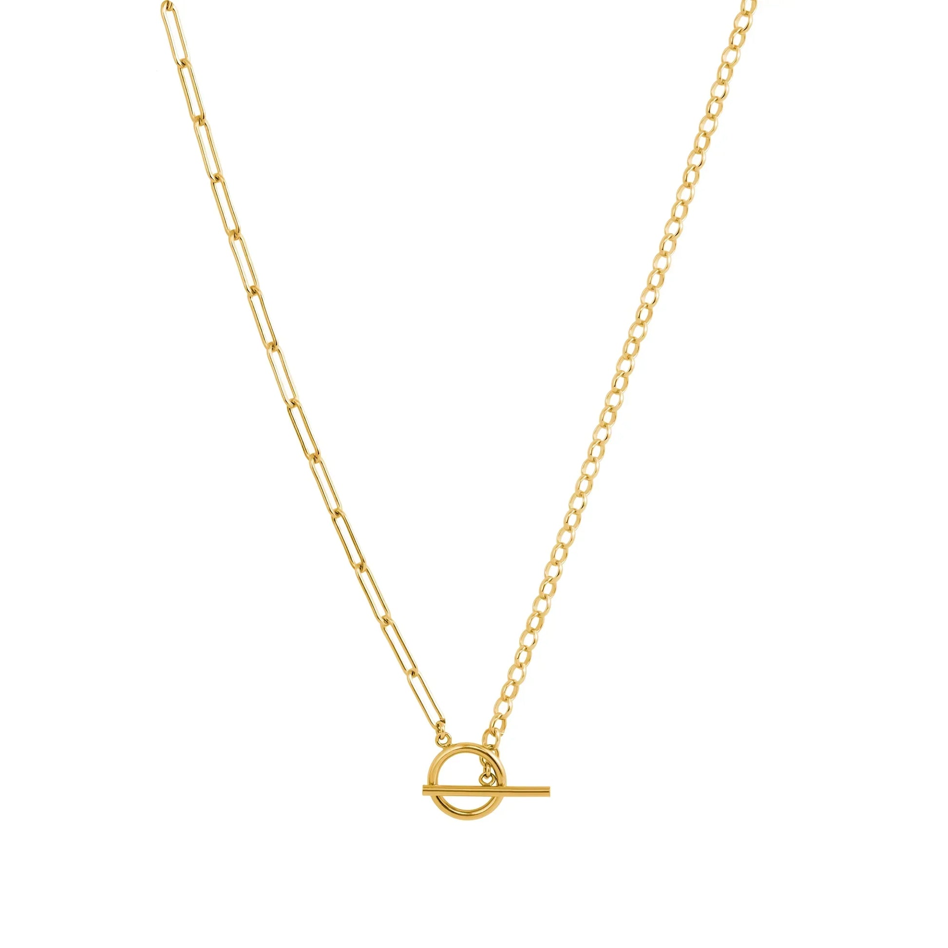 Elegant Harlow Gold Circle Chain Necklace 1