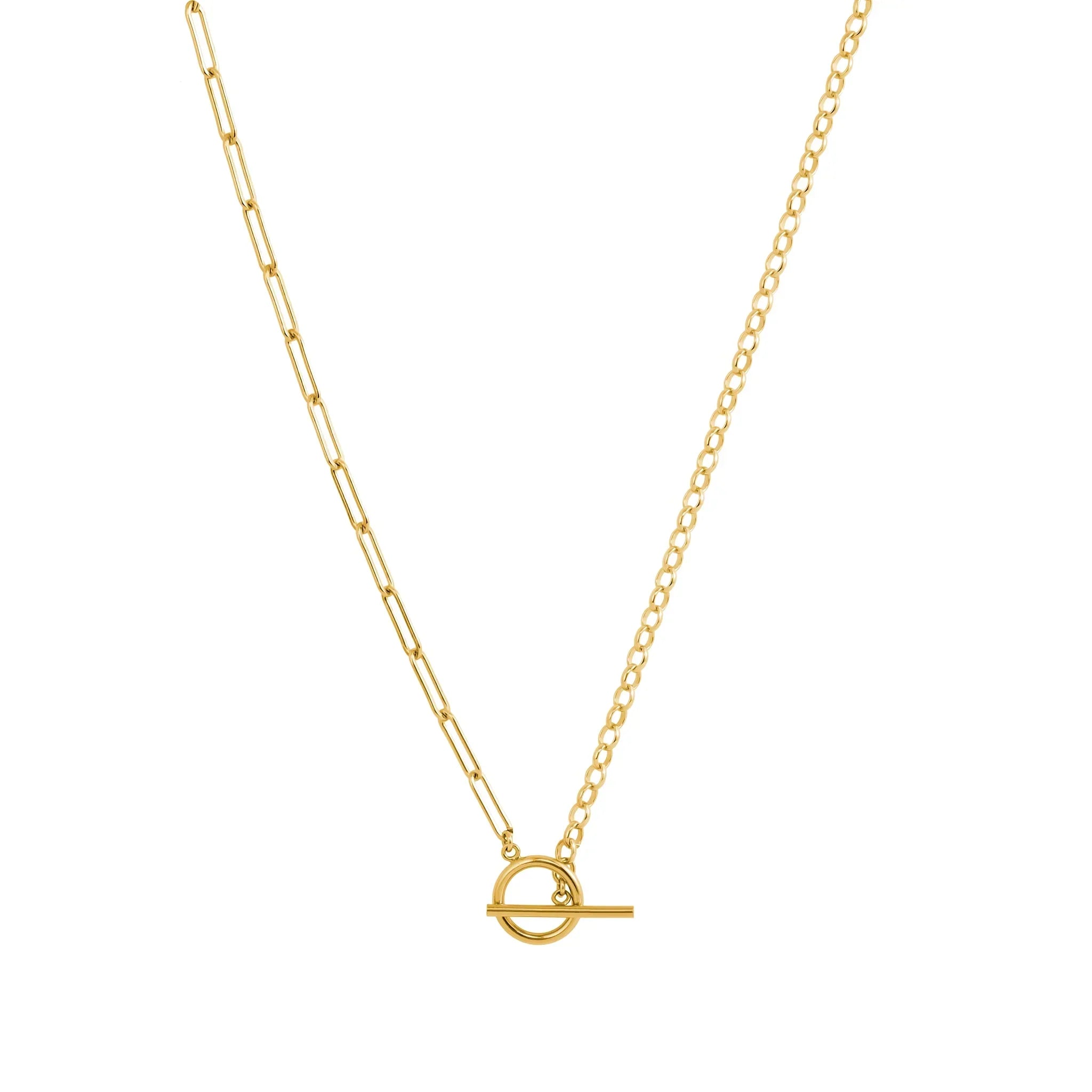 Elegant Harlow Gold Circle Chain Necklace