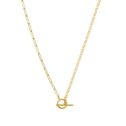 Elegant Harlow Gold Circle Chain Necklace 1
