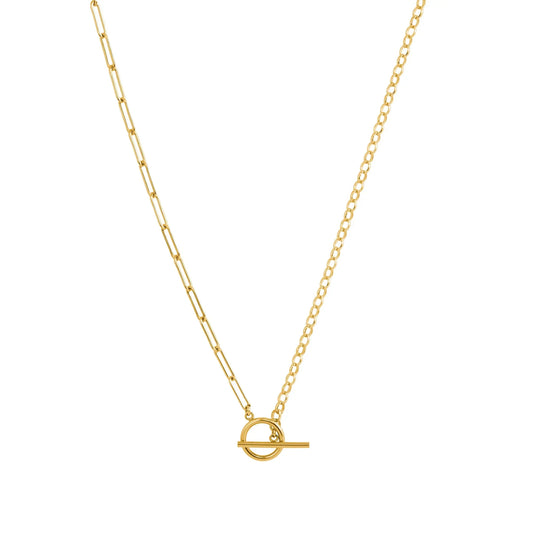 Elegant Harlow Gold Circle Chain Necklace