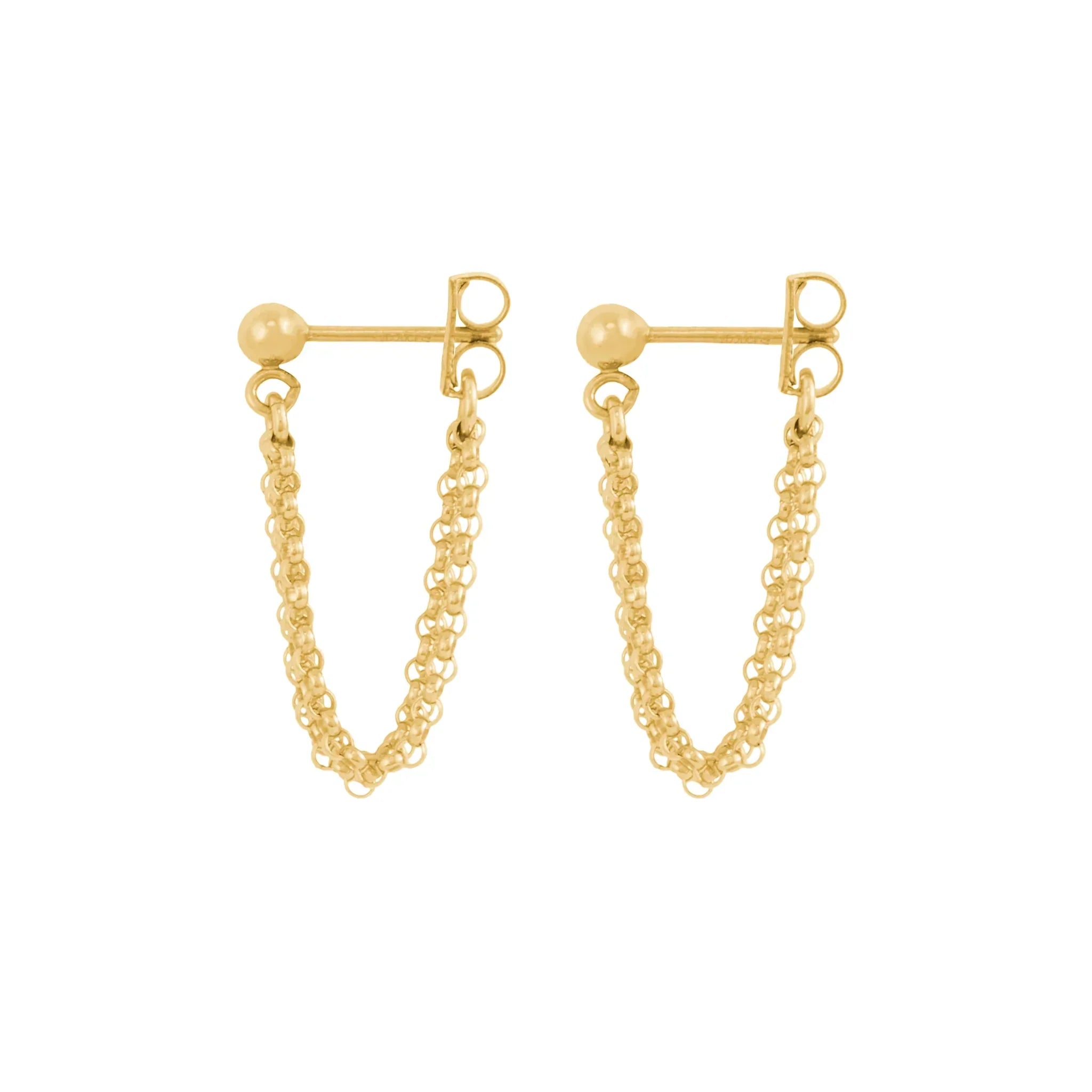 Golden Chain Tassel Earrings