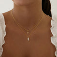 Load image into Gallery viewer, 0.1 TCW Round Lab-Grown Diamond Cross Pendant Necklace in Gold
