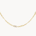 Load image into Gallery viewer, Elegant Gold Paperclip Chain Necklace
