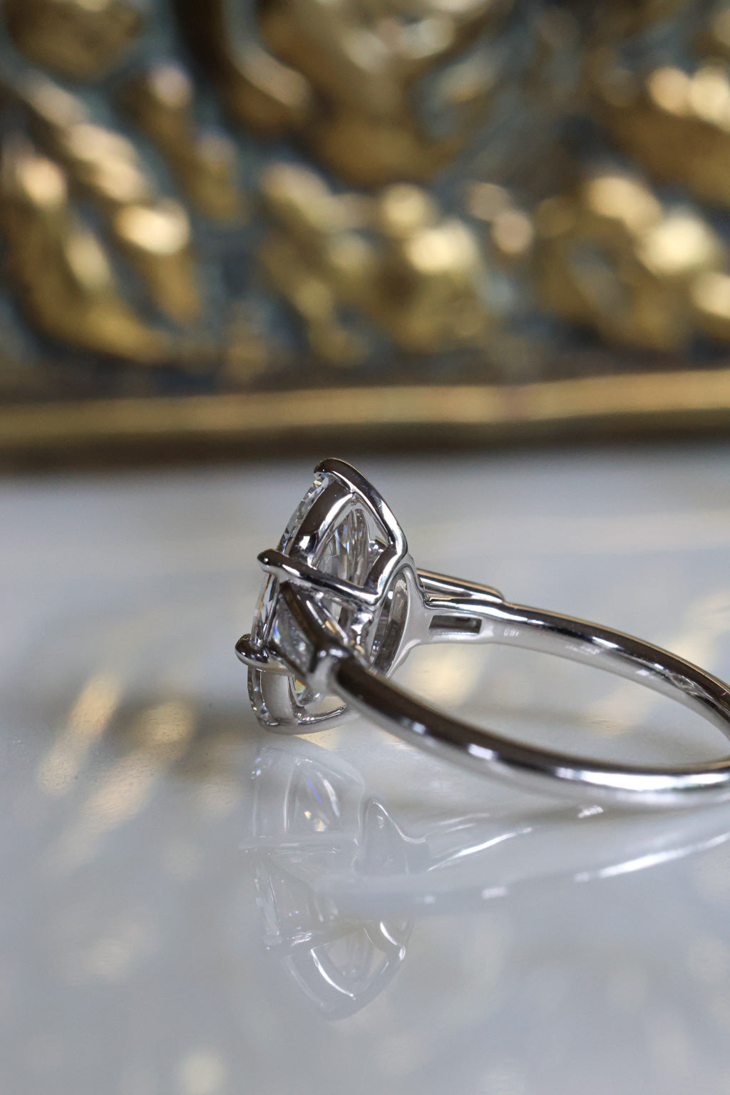 Solitaire Cathedral- 1.8 CT Cushion Lab Grown Diamond Wedding Band