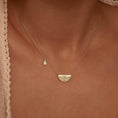 Load image into Gallery viewer, 0.10 TCW Diamond Lotus Birthstone Necklace (April)
