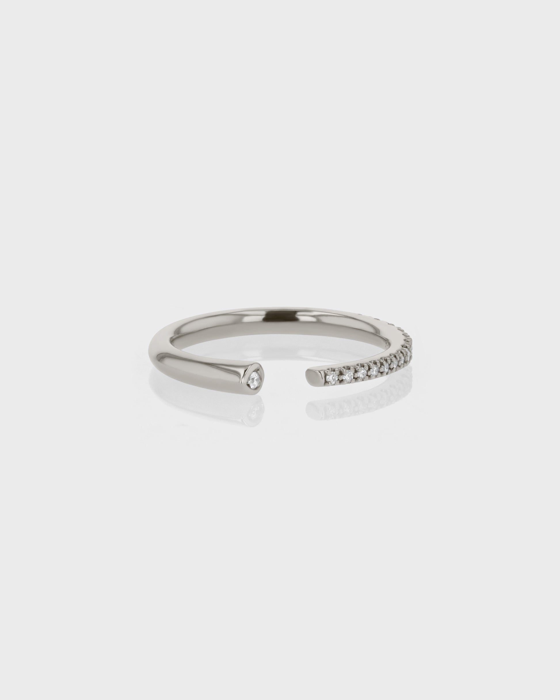 Elegant 0.20 TCW Round Lab Grown Diamond Open Wedding Band 1