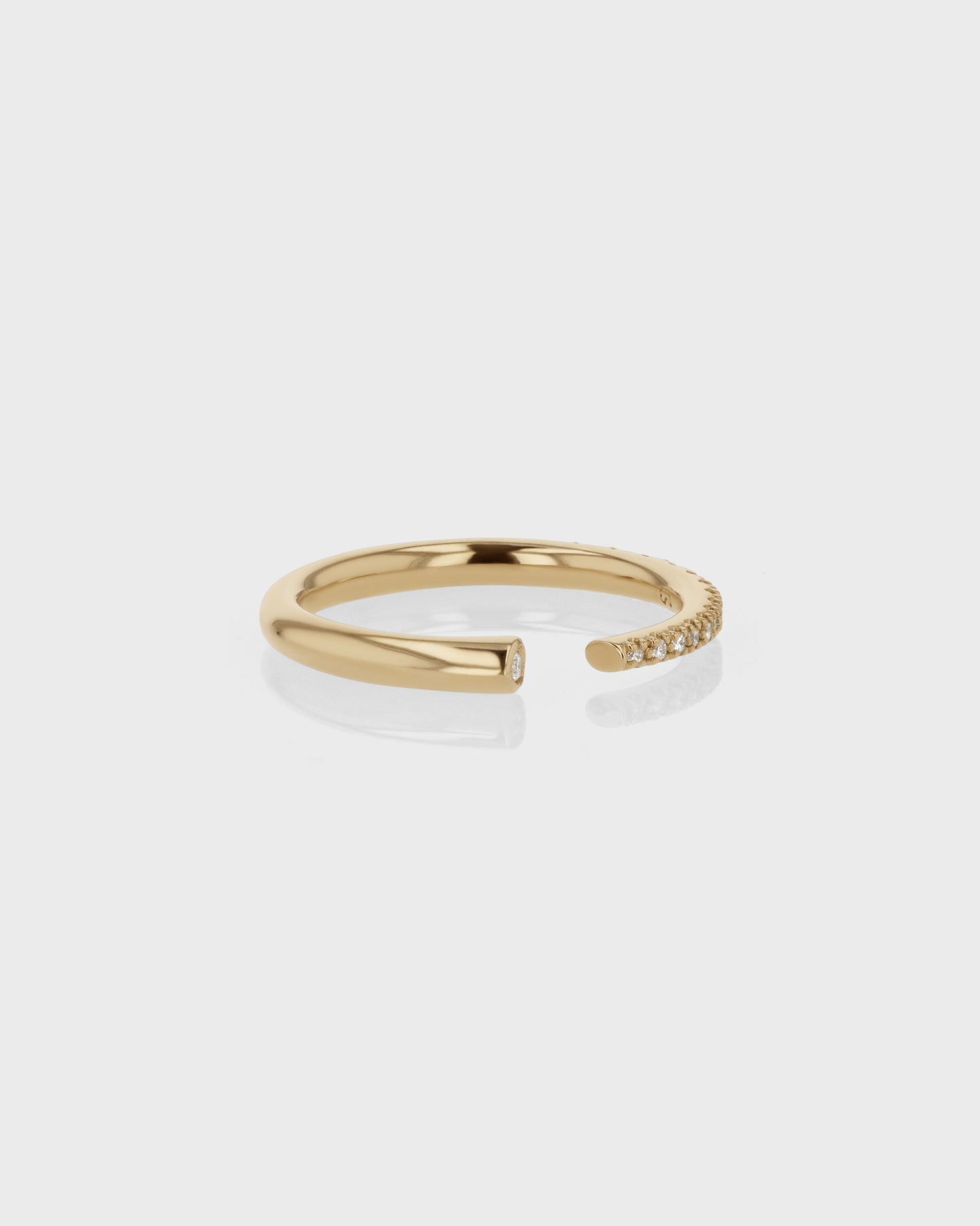 0.50 TCW Round Lab Grown Diamond Open Wedding Band 3