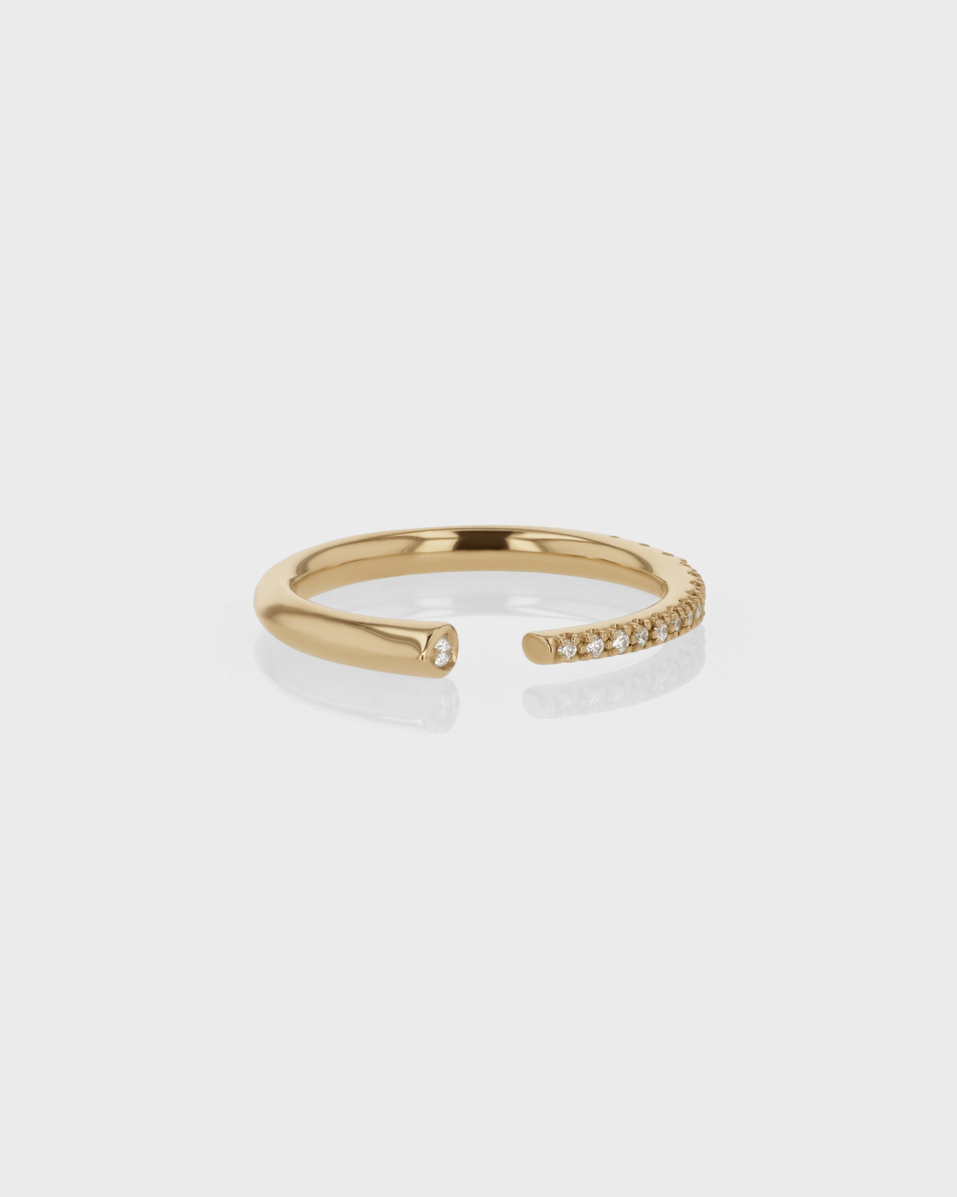 0.50 TCW Round Lab Grown Diamond Open Wedding Band 1